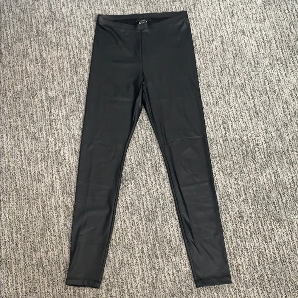 Black Pleather Leggings